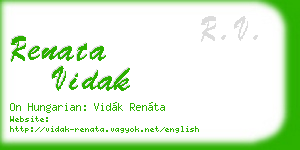 renata vidak business card