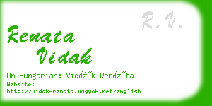 renata vidak business card